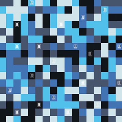 Pyžamo s krátkým rukávem KOFFING modré velké KOSTKY