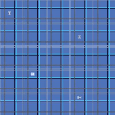 Pyžamo pánské s dlouhým rukávem LOPPING modré KOSTKY