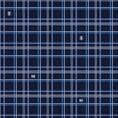 Pyžamo s krátkým rukávem KOFFING tmavě modré KOSTKY